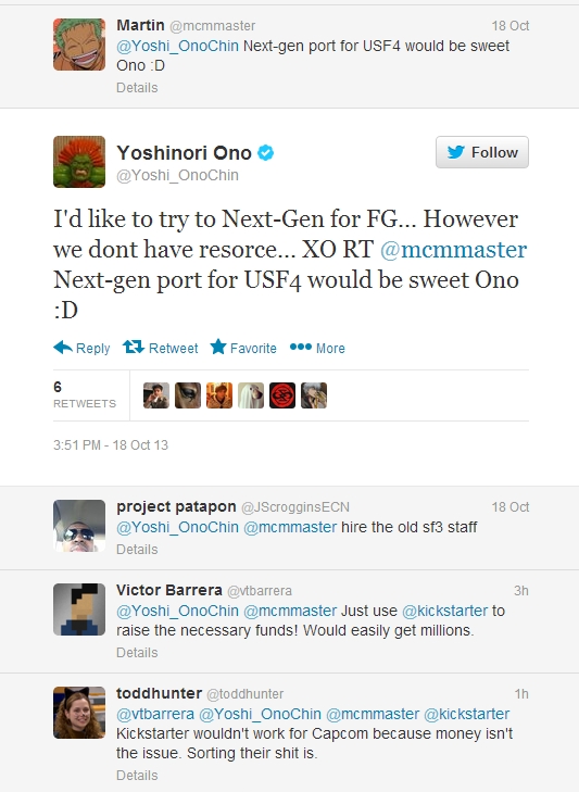 Yoshinori Ono Tweet