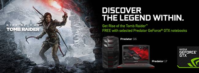 Acer ใจดี แจกฟรี Code เกม Rise of the Tomb Raider จาก GEFORCE 2 Acer ใจดี แจกฟรี Code เกม Rise of the Tomb Raider จาก GEFORCE