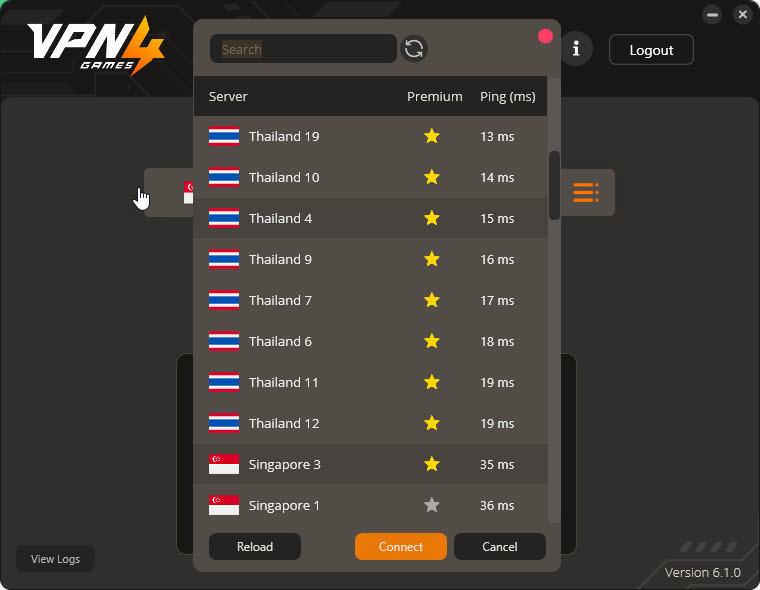 รู้จักกับ VPN4GAMES อีกหนึ่งบริการ VPN สำหรับเกมเมอร์ชาวไทย 4 Server
