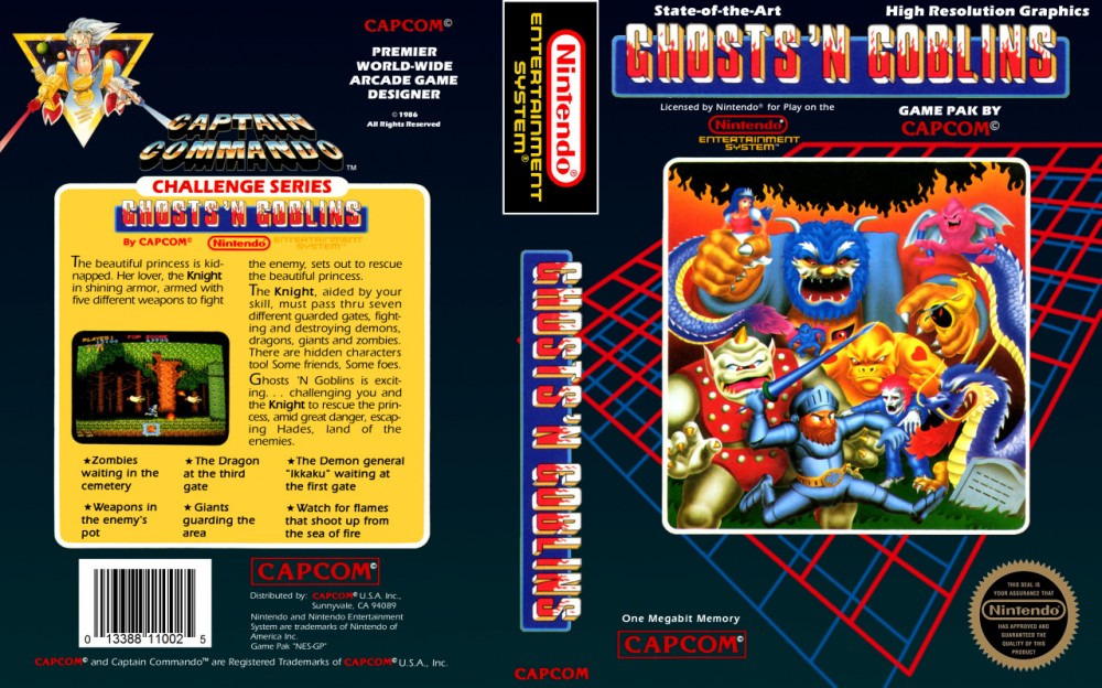 Zombie จากภาพยนตร์คัลท์สู่โลกวีดีโอเกม 7 Ghosts N Goblins Coverart 5