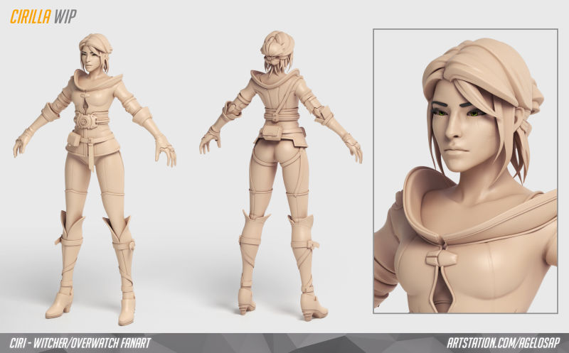 แฟนเกมสุดเจ๋งออกแบบ Ciri จาก Witcher 3 ลงเกม Overwatch 3 ciri1