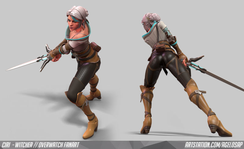 แฟนเกมสุดเจ๋งออกแบบ Ciri จาก Witcher 3 ลงเกม Overwatch 2 ciri2