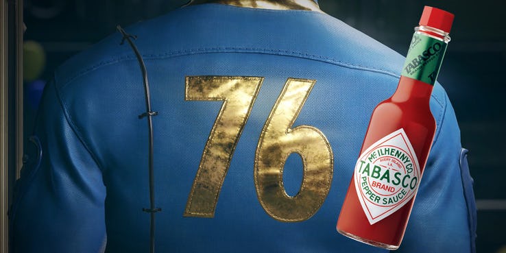 เกมเมอร์คนจริง! ไอ้หนุ่มแพ้เดิมพันเกม Fallout ภาคใหม่ซดซอสพริกทั้งขวดตามสัญญา 2 fallout 76 tabasco sauce bet