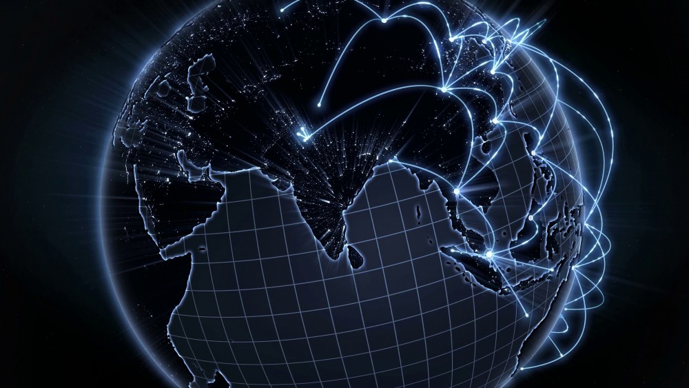 ไขปริศนา ทำไมเกม Singleplayer บางเกมบังคับออนไลน์ 3 growing network connection around the world global internet concept blue version eogag0 1te F0002