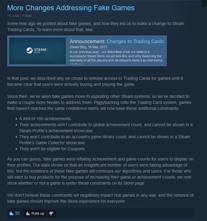 Steam เตรียมจัดระเบียบเกมหลอกๆที่วางขายในร้านค้า เพื่อกันคนฟาร์ม Achievement 2