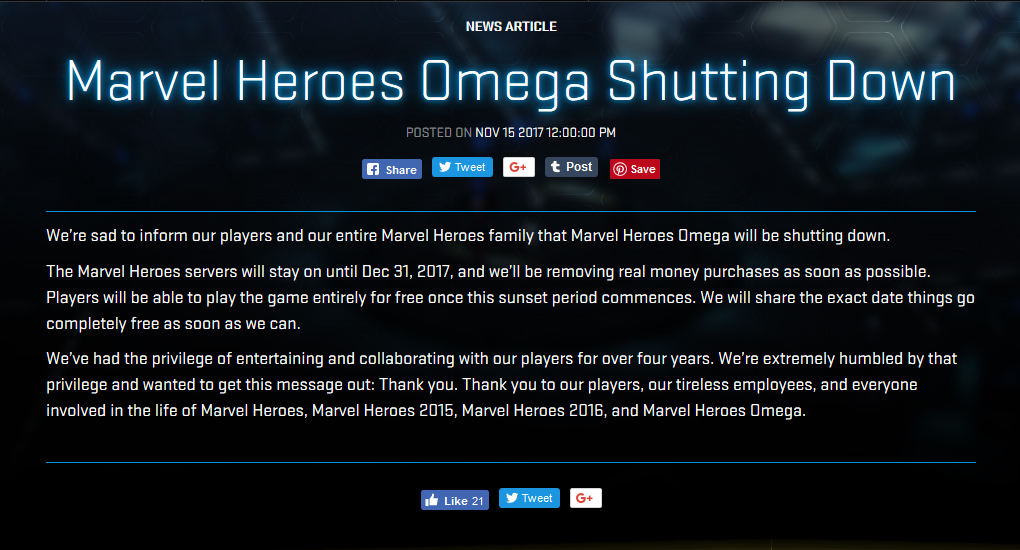 ยังมีหวัง ! Marvel Heroes Omega มีโอกาสคืนชีพเร็ว ๆ นี้ 2 Marvel Heroes
