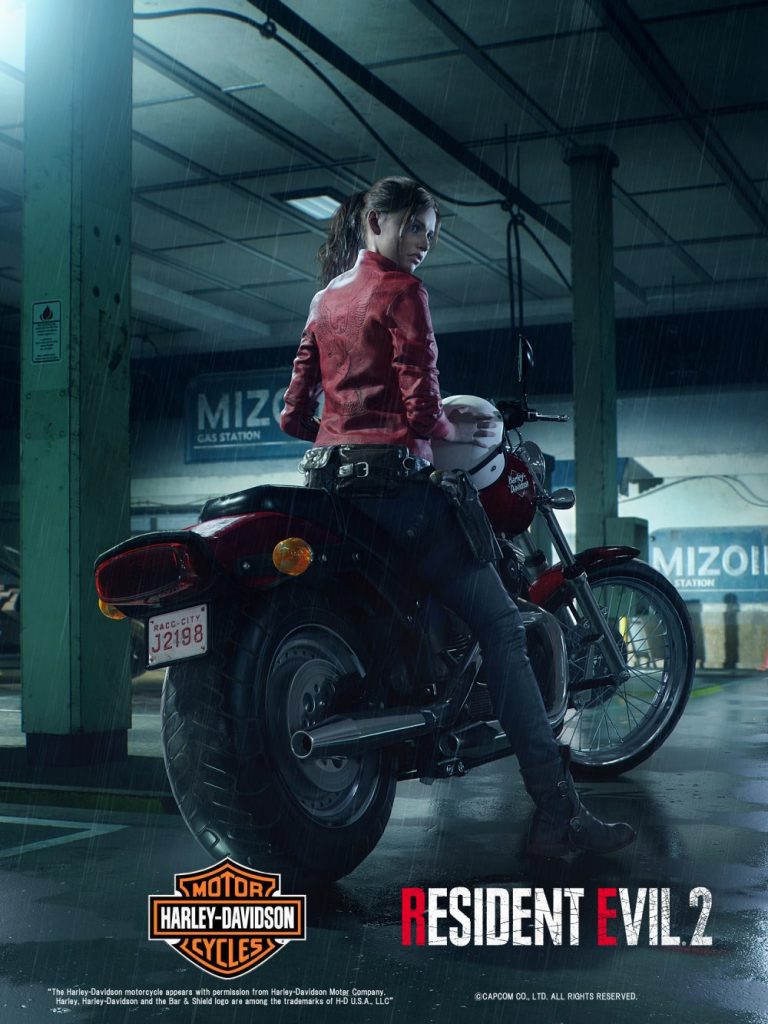 รายละเอียดใหม่ Resident Evil 2 2 Resident Evil 2 Claire Harley Davidson