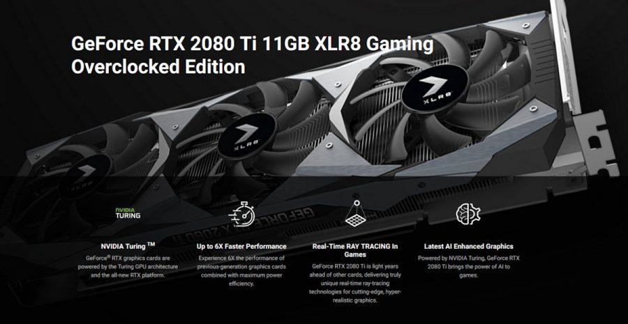 เผยกันต่อเนื่อง กับการ์ดจอ RTX 2080 Ti จากค่ายผู้ผลิตชั้นนำ 3 PNY GeForce RTX 2080 Ti XLR8hero