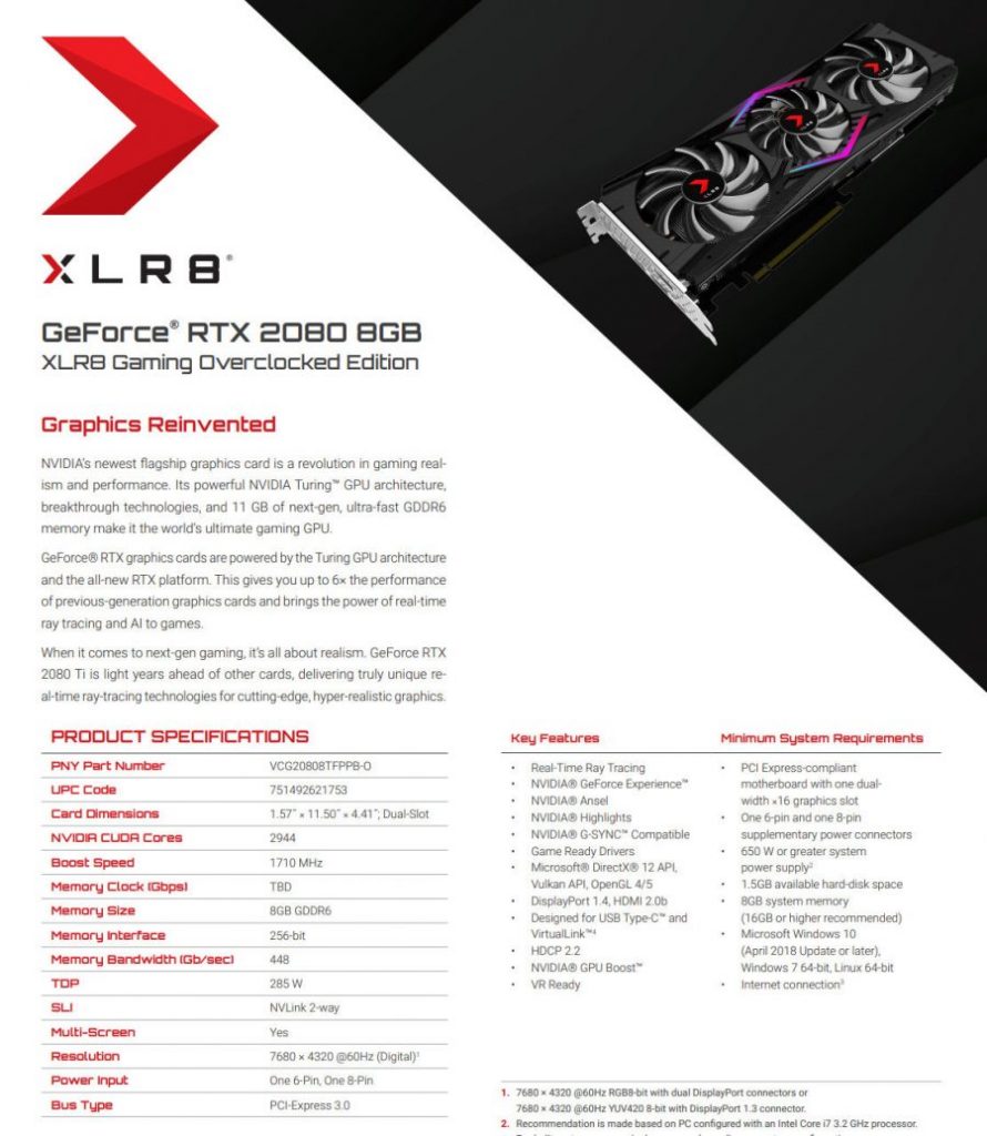 PNY GeForce RTX 2080 XLR8