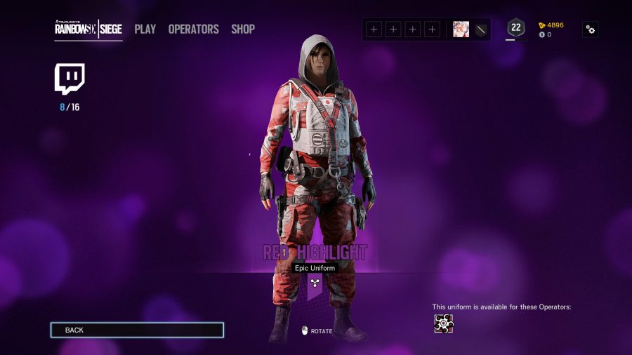 Raibow SIx Siege แจกฟรี Skin พิเศษสำหรับสมาชิก Twitch Prime 3 Hibana Prime