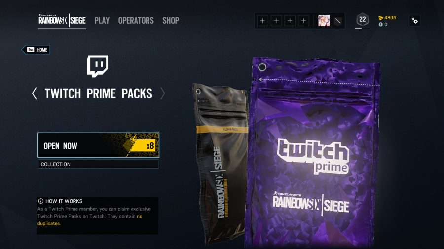 Raibow SIx Siege แจกฟรี Skin พิเศษสำหรับสมาชิก Twitch Prime 2 R6 Siege Twitch Prime