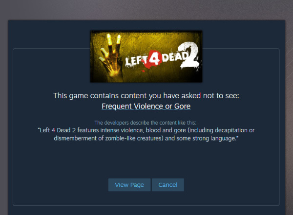 Valve เปลี่ยนแปลงวิธีแสดงเกมที่มีเนื้อหารุนแรงและสื่อถึงเรื่องเพศในหน้าร้านค้า Steam 2 valve context of content