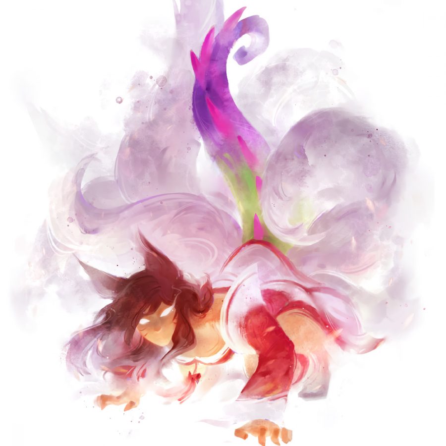 Colorful Mage Teaser Ahri HD Wallpaper Background Official Art Artwork League of Legends lol