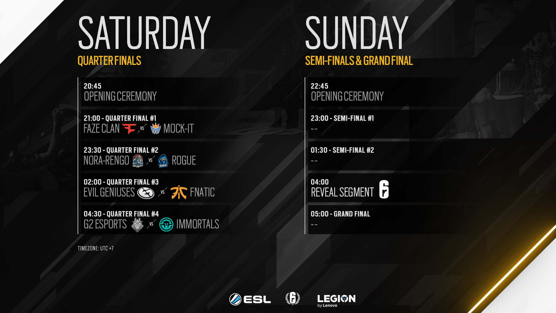 Tom Clancy’s Rainbow Six Pro League หวนคืนสู่บราซิลในรอบชิงชนะเลิศของฤดูกาล 8 2 R6PL S8 WW Finals Schedule ENG UTC7 For THAI