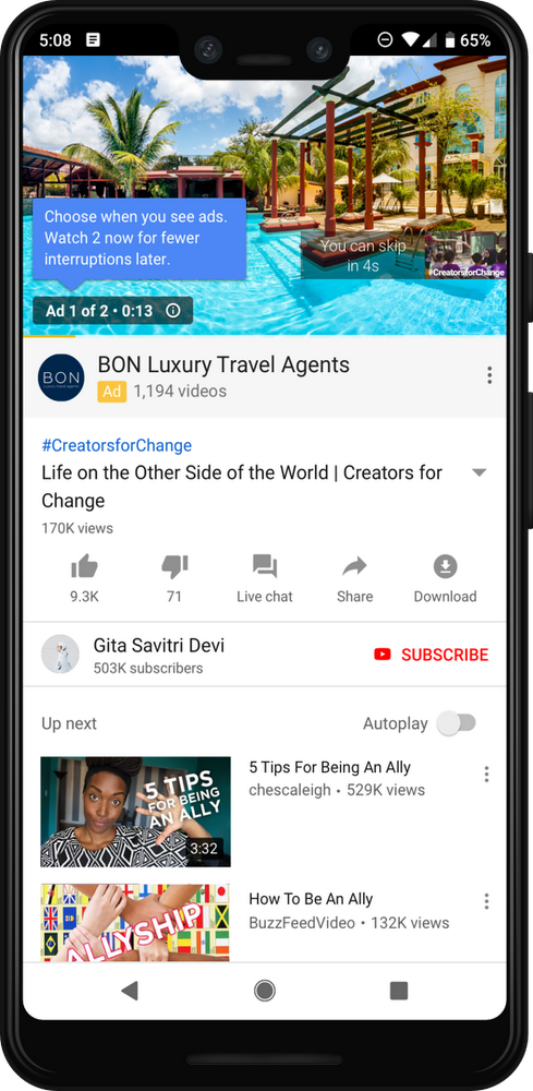 YouTube ทดสอบฟีเจอร์กดข้ามโฆษณา 2 ครั้งติดกัน 2 YouTube