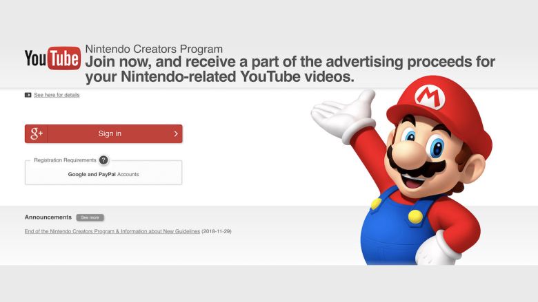 Nintendo เตรียมยกเลิก Nintendo Creators Program ในสิ้นเดือนธันวาคมนี้ 1 nintendo creators program screenshot