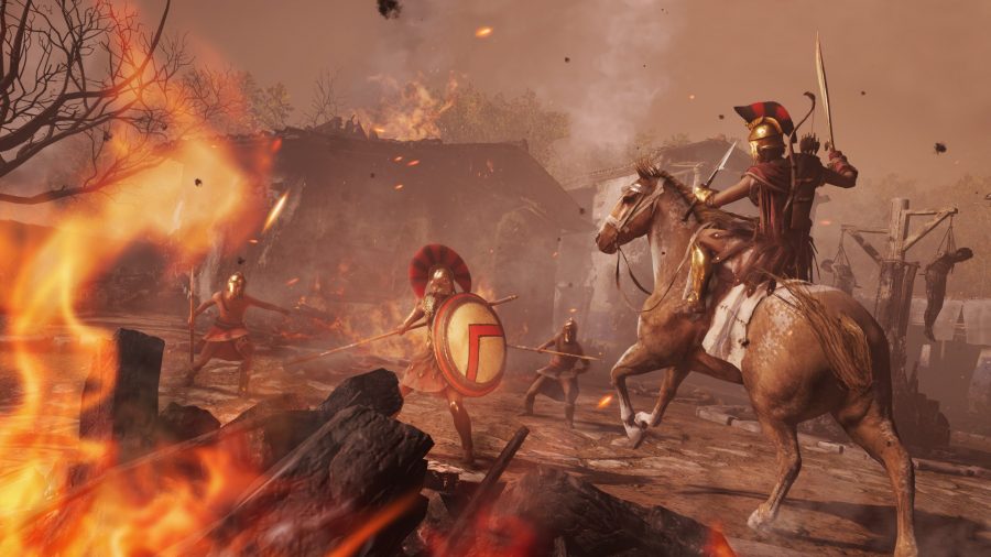 Assassin’s Creed Odyssey Legacy of the First Blade ตอนที่ 1 พร้อมให้เล่นแล้ว 2 ACOD screen BurningVillage 120318 12pm CET 1543856769