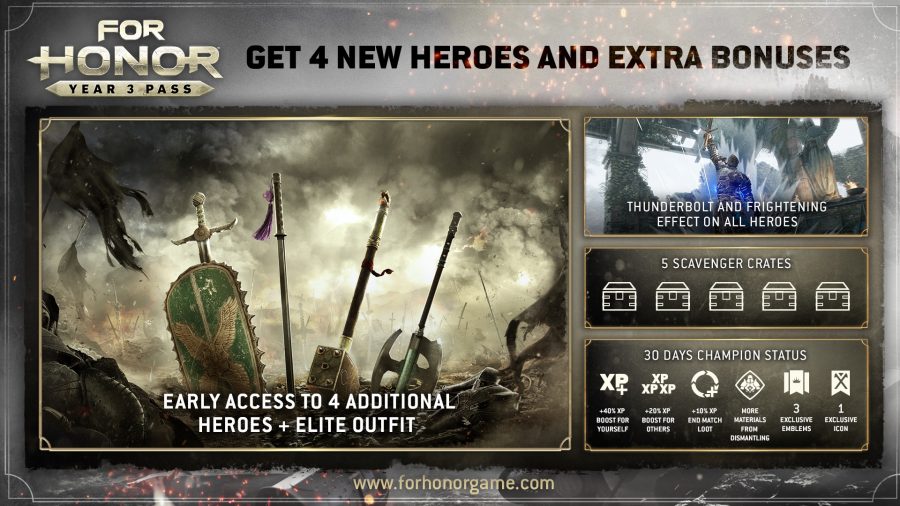 For Honor พร้อมแล้วสำหรับปีที่สาม ในชื่อ Year of the Harbinger 3 FH Y3 PassContent 181218 6pmCET EN 1545127289