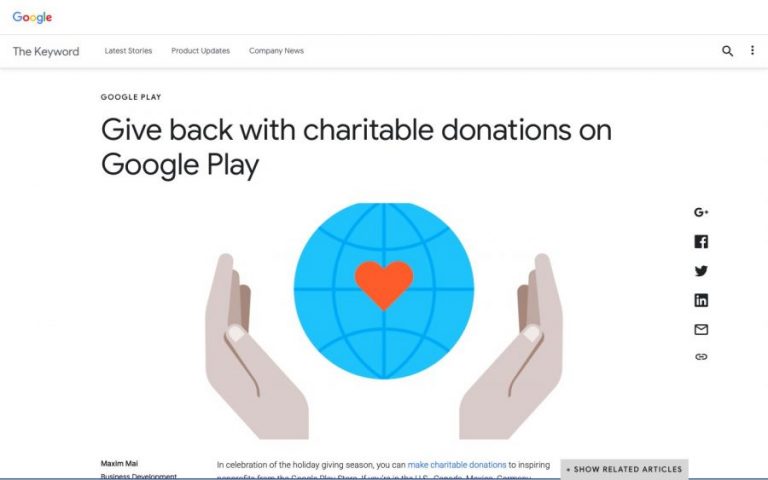 Google เตรียมปรับ Android ให้ผู้ใช้งานบริจาคเงินได้โดยตรง ผ่าน Google Play