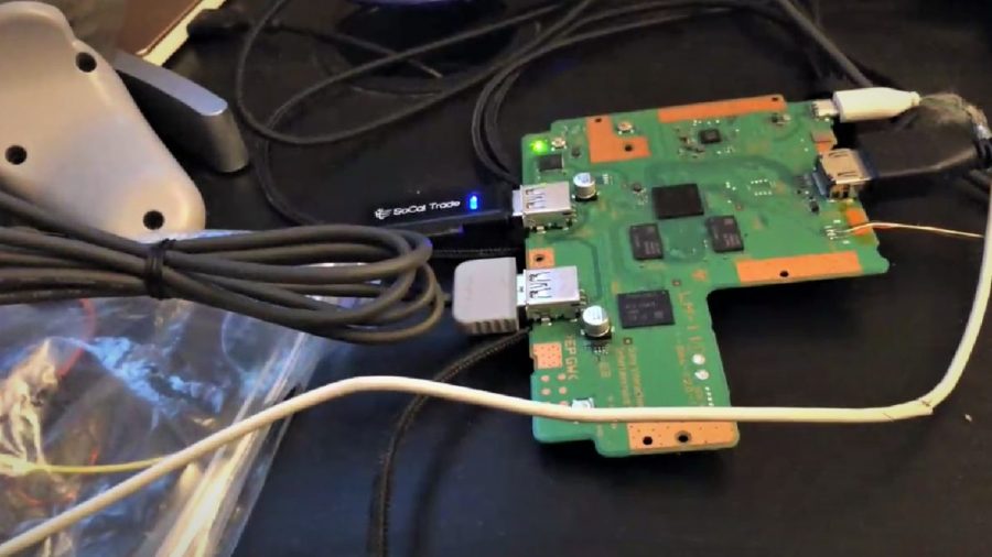Lu was able to get the device running Crash Bandicoot via USB thumb stick, mostly because the box doesn’t seem to check whatever software it’s actually running.