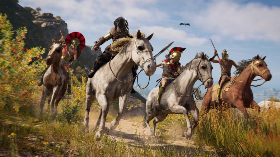 ASSASSIN’S CREED® ODYSSEY LEGACY OF THE FIRST BLADE, บทที่ 2 “SHADOW HERITAGE” พร้อมให้เล่นแล้ว 2 ACOD screen Shadow Heritage ProtectDariusHorsebackChase 190109 6pm CET 1547562281