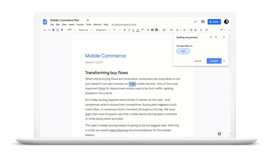 Googles Grammar Checker