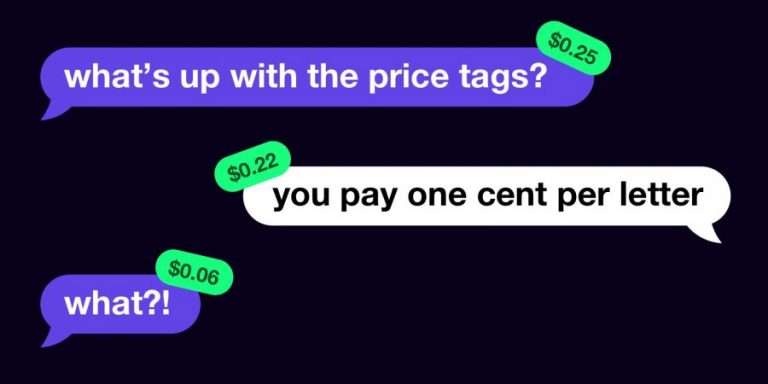 Expensive Chat แอปพลิเคชั่นสนทนาที่เก็บเงินตามจำนวนตัวอักษร