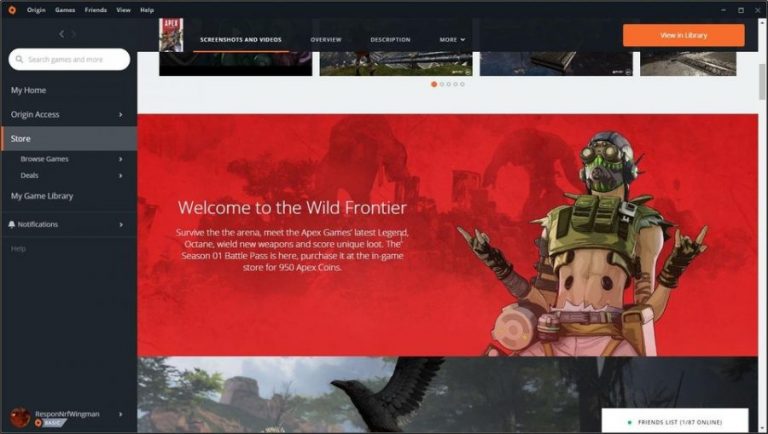 หลุดหน้าอัพเดท Season 1 ของเกม Apex Legends