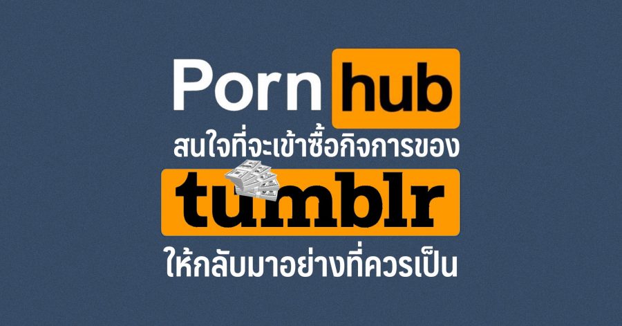 Pornhub สนใจที่จะเข้าซื้อกิจการของ Tumblr ให้กลับมาอย่างที่ควรเป็น web