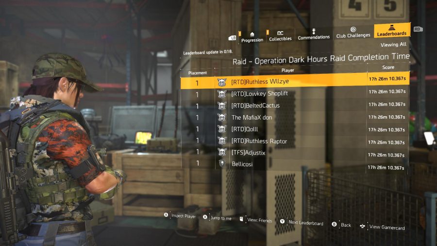 the division 2 raid team