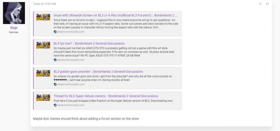 borderlands 3 forum