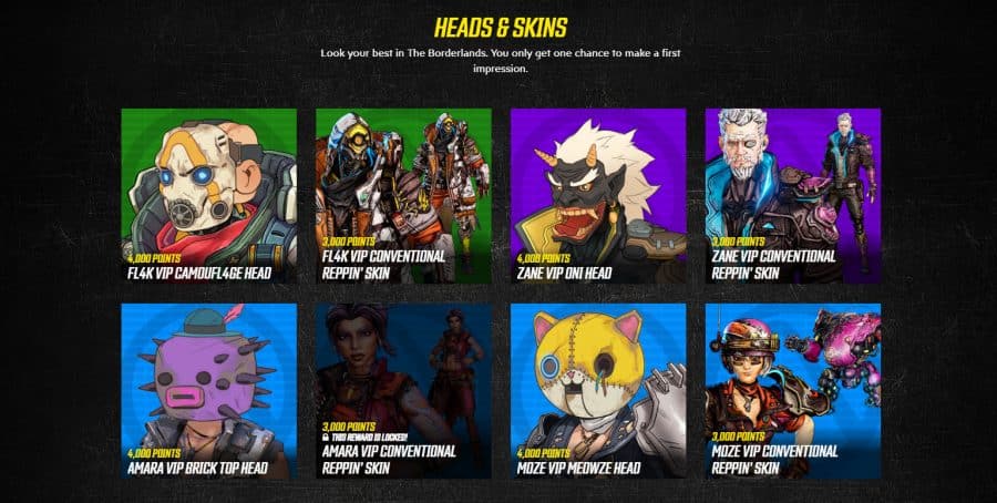 borderlands 3 vip reward