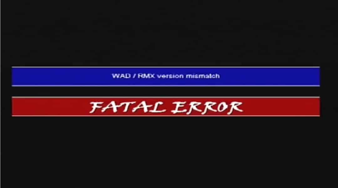 Fatal Error - RMX version mismatch