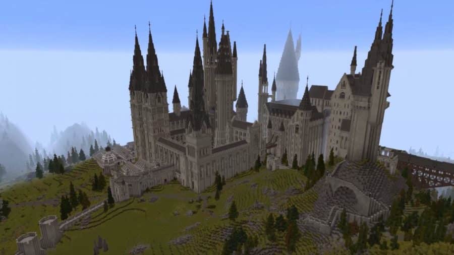 อีกหนึ่งผลงานจากแฟนเกม Minecraft กับการสร้างโลกแห่งเวทมนตร์ของ Harry Potter 1 minecraft hogwarts map
