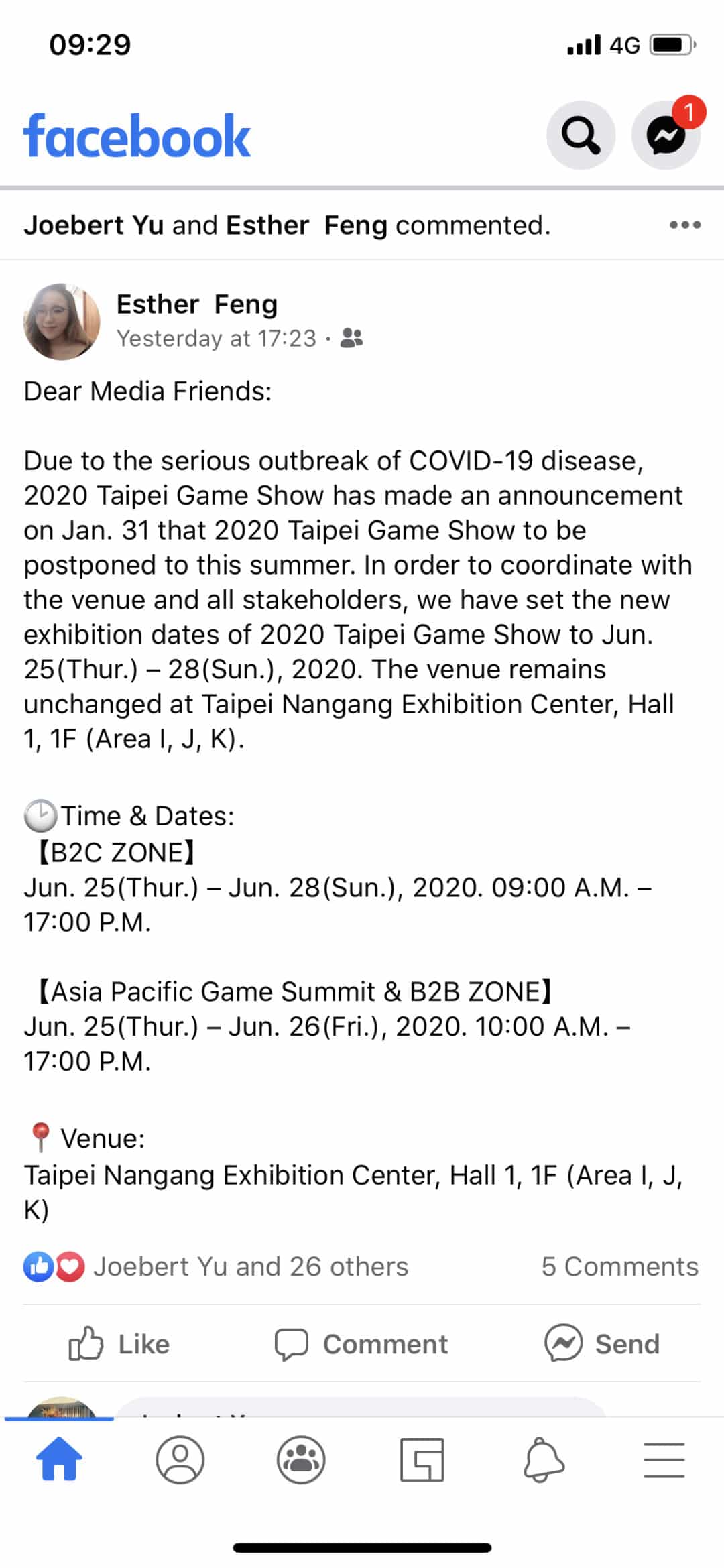 Taipei Game Show 2020 ประกาศจัดอีเวนท์ใหม่เป็น 25 มิถุนายน หลังไวรัสโคโรนาระบาดจนเลื่อนไม่มีกำหนด 2 image from ios