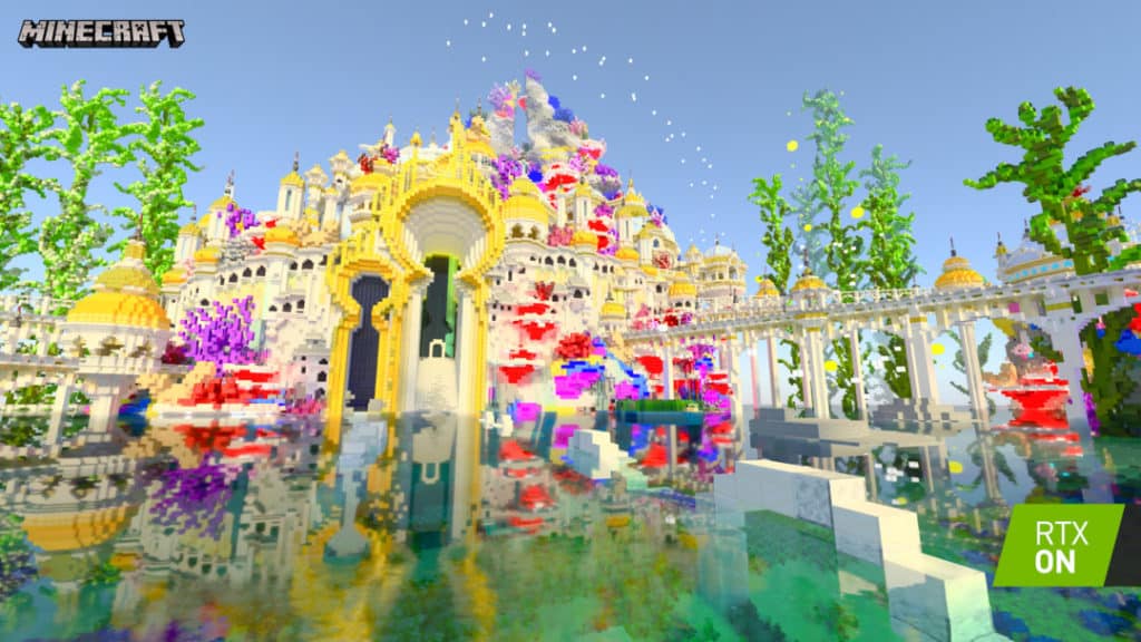 minecraft with rtx beta aquatic adventure reflections 002 rtx on