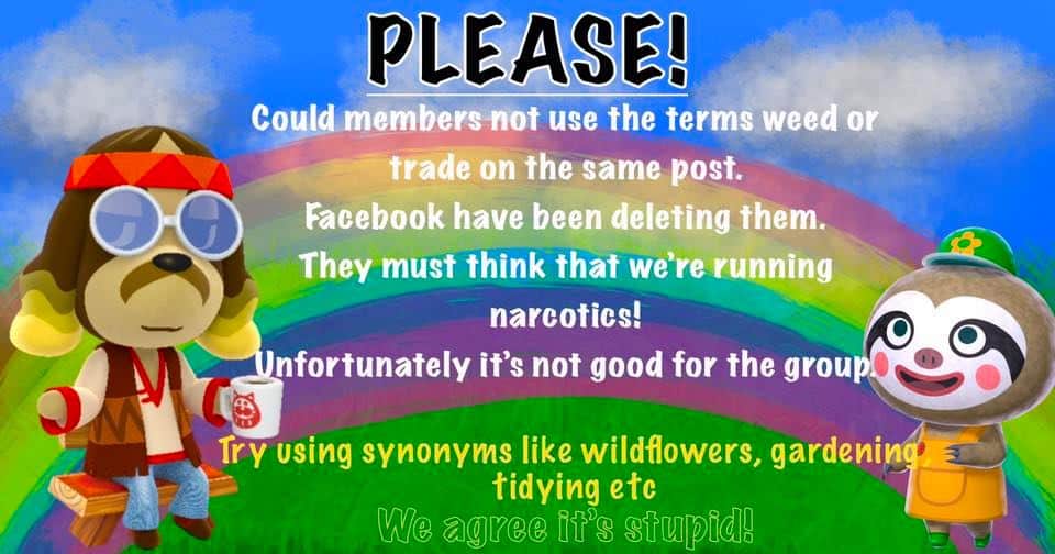 animal crossing please no weed