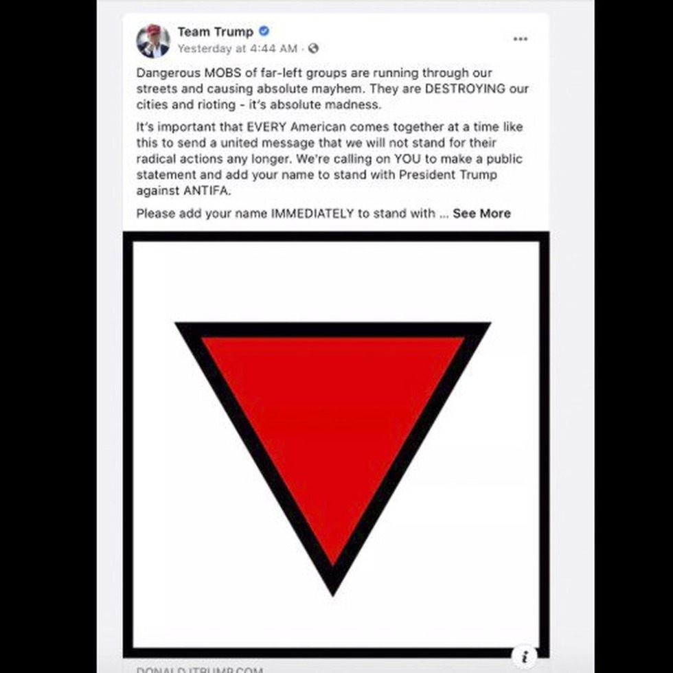 Facebook ลบโพสท์ของ Donald Trump ที่มีการใช้สัญลักษณ์นาซี 2 AFP 1TO7LG