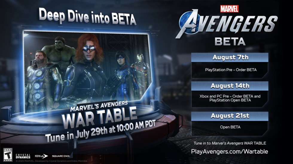 Marvel's Avenger เตรียมเปิดทดสอบเกมแบบ Beta ในเดือนสิงหาคมนี้ 2 Marvels Avengers Beta dates announced