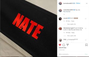 Tom Holland โพสท์ภาพบน Instagram หนัง Uncharted เปิดกล้องถ่ายทำแล้ววันนี้
