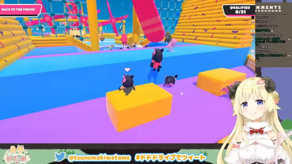 【Fall Guys】１位目指して突っ走る！【角巻わため ホロライブ４期生】 58 4 screenshot