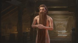 ม็อดหนวดเครายาวลากดินในเกม Crusader King 3 ทำให้ผู้เล่นไม่จำเป็นต้องใส่เสื้อผ้าให้ตัวละคร