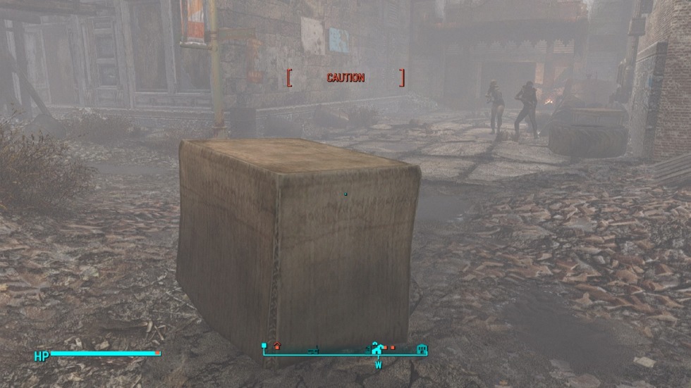 นักพัฒนาเกมอิสระ สร้างม็อดไอเทมกล่องกระดาษใน Fallout 4 ใช้ช่วยลอบเร้นคล้าย Metal Gear Solid 2 Fallout 4 2
