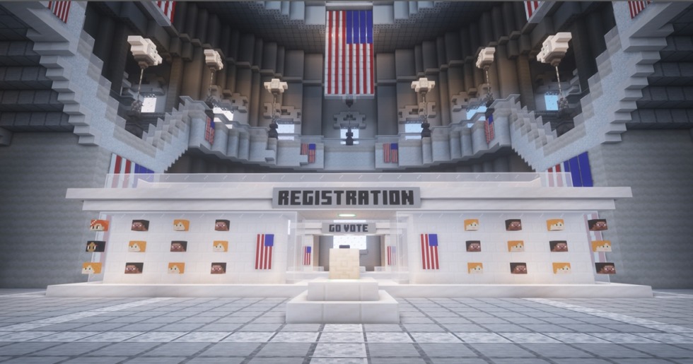 Sid Lee และ Rock The Vote ก่อตั้งเซิร์ฟเวอร์ Minecraft ชื่อว่า "Build The Vote" เพื่อมอบความรู้การโหวตเลือกตั้งประธานาธิบดีสหรัฐฯ 3 Minecraft 2
