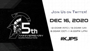 Kojima Productions เตรียมฉลองครบรอบ 5 ปี แง้มถึงอัปเดตบางอย่าง 16 ธ.ค. นี้ เวลา 12.00 น.