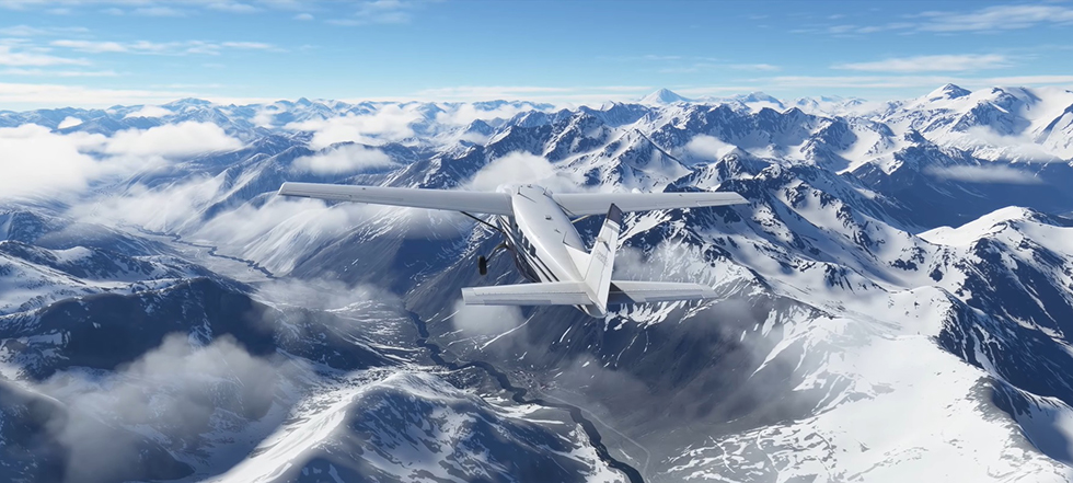 Microsoft Flight Simulator อัปเดตใหม่ ใส่ฟังก์ชันหิมะตกเข้ามาแบบเรียลไทม์ 1 flight snow