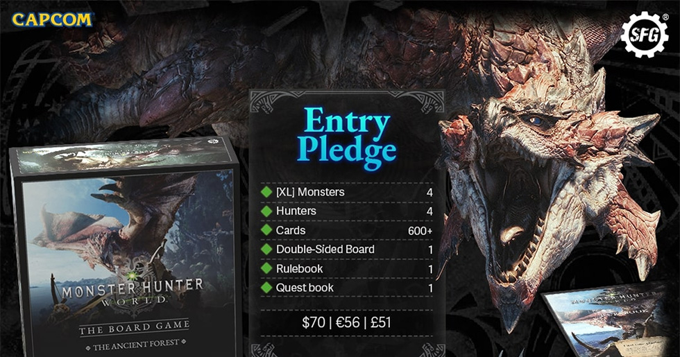 Steamforged เผยโฉมบอร์ดเกม Monster Hunter World เตรียมเปิดให้ระดมทุนใน Kickstarter เดือนเมษายนนี้ 1 monster hunter world boardgame