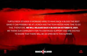 Back 4 Blood ประกาศเลื่อนวางจำหน่ายออกไปเป็น 12 ต.ค. นี้ แต่จะเปิด Open Beta ให้เข้าไปทดสอบก่อนล่วงหน้า