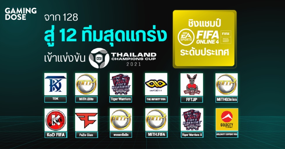 จาก 128 สู่ 12 ทีมสุดแกร่ง เข้าแข่งขัน Thailand Champions Cup 2021 ชิงแชมป์ FIFA Online 4 ระดับประเทศ 1 GD ปกบทความwebsite 12 ทีมสุดแกร่ง เข้าแข่งขัน Thailand Champions Cup 2021