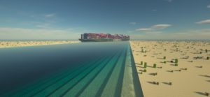 ผู้เล่นทุ่มเท 11 ชั่วโมง สร้างเรือสินค้า Ever Given เพื่อขวางคลองสุเอซในเกม Minecraft